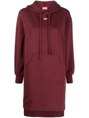 Diesel D-logo hoodie dress - Red