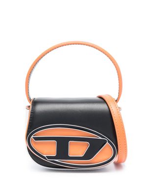 Diesel D-logo leather mini bag - Black
