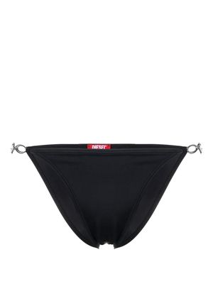Diesel D logo plaque bikini bottoms - Black