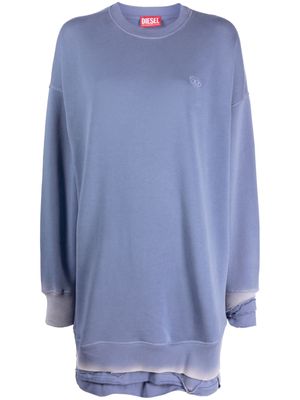 Diesel D-Rollege distressed sweatshirt minidress - Purple