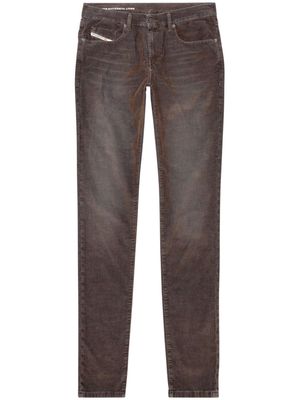Diesel D-Strukt stonewashed mid-rise jeans - Grey