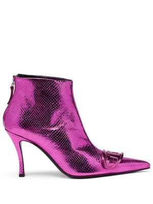 Diesel D-Venus 80mm leather ankle boots - Pink