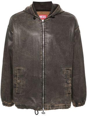 Diesel D-Wynny-S Track hooded jacket - Brown