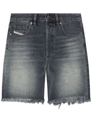 Diesel De-Amy frayed-edge denim shorts - Black