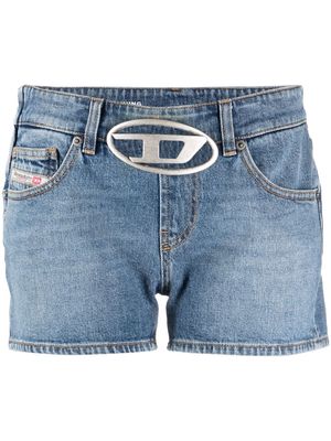 Diesel De-Lyla-Fsc logo-plaque denim shorts - Blue