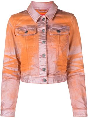 Diesel De-Slimmy-S cropped denim jacket - Orange