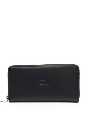 Diesel debossed-logo leather wallet - Black