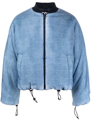Diesel denim-style bomber jacket - Blue
