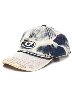 Diesel distressed denim baseball cap - Blue