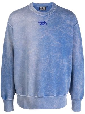 Diesel distressed-effect sweatshirt - Blue
