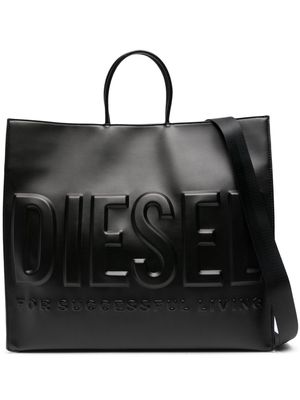 Diesel Dsl 3D faux-leather tote bag - Black