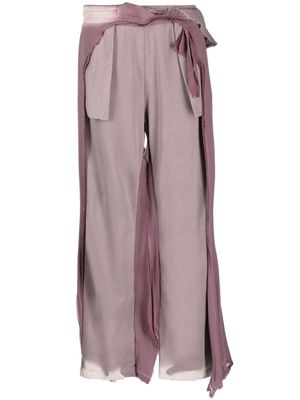 Diesel elasticated-waistband straight-leg trousers - Pink