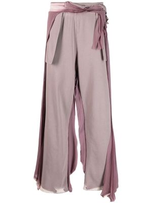 Diesel elasticated-waistband straight-leg trousers - Purple
