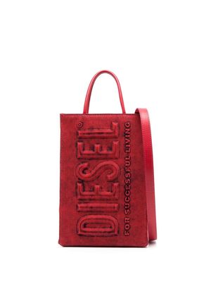 Diesel embossed logo tote bag - Red