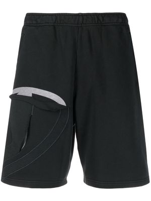 Diesel embroidered-logo cotton shorts - Black