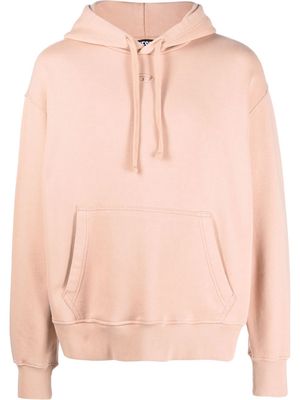 Diesel embroidered-logo detail hoodie - Orange