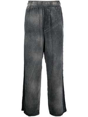 Diesel embroidered-logo regular trousers - Grey