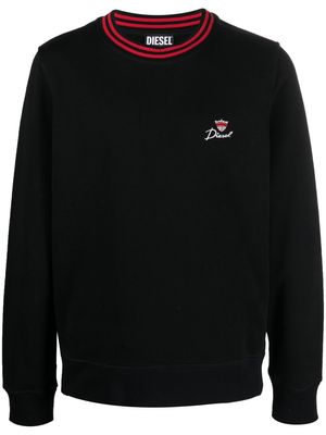 Diesel embroidered logo sweatshirt - Black
