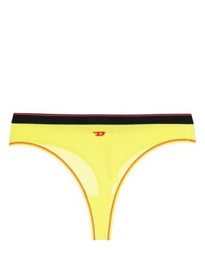 Diesel embroidered-logo thong - Green