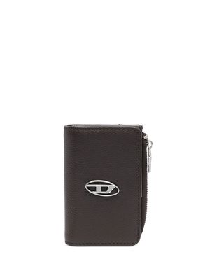 Diesel Evo logo-plaque leather wallet - Brown