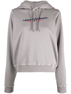 Diesel F-Reggy-Hood-Ind logo-print hoodie - Grey