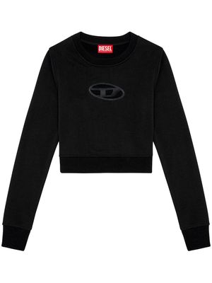 Diesel F-Slimmy-Od cut-out cropped sweatshirt - Black