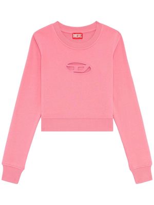 Diesel F-Slimmy-Od cut-out cropped sweatshirt - Pink