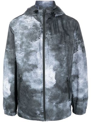 Diesel faded-effect hooded jacket - Black