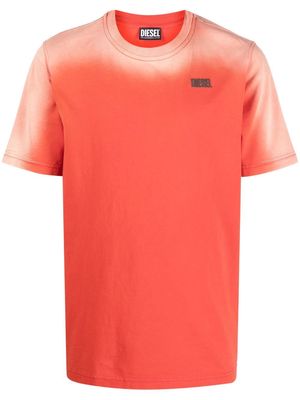 Diesel faded-effect short-sleeve T-shirt - Orange