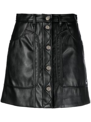Diesel faux-leather miniskirt - Black