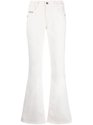 DIESEL flared mid-rise jeans - White