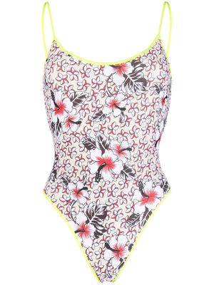 Diesel floral-print one-piece swimsuit - Neutrals
