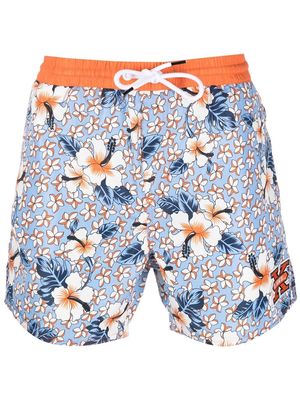 Diesel floral-print swim shorts - Blue