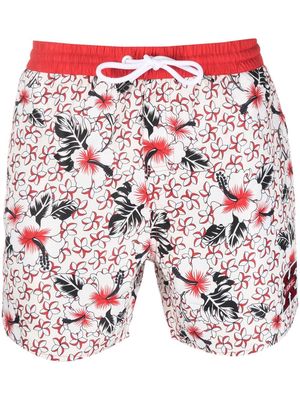 Diesel floral-print swim shorts - White