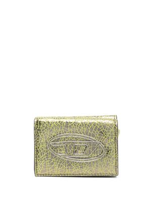 Diesel foldover leather cardholder wallet - Yellow