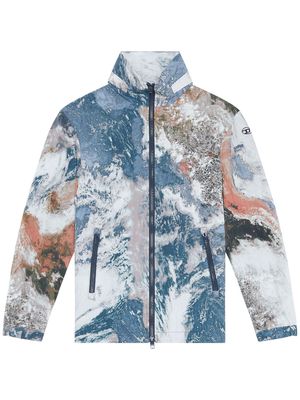 Diesel G-Warrel-Cmf planet-print jacket - Multicolour