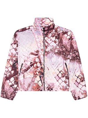 Diesel G-Windor-N1 snakeskin-print jacket - Pink