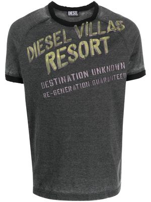 Diesel graphic-print short-sleeve T-shirt - Grey