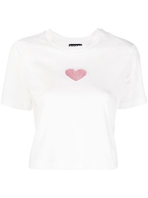 Diesel heart-print fitted T-shirt - White