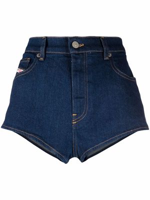 Diesel high waisted mini denim shorts - Blue