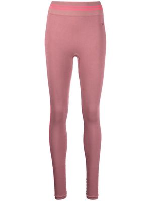 Diesel high-waisted ribbed leggings - Pink