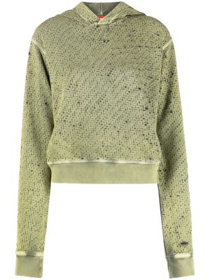 Diesel intarsia-knit hooded jumper - Green