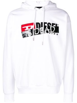 Diesel 'Is dead' print hoodie - White