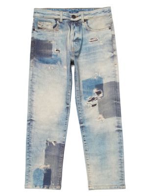 Diesel Kids 2010-J ripped-detail jeans - Blue