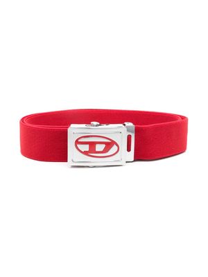 Diesel Kids Besar buckled belt - Red