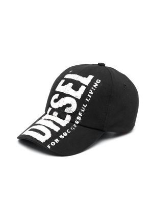 Diesel Kids C-Ewan cotton baseball cap - Black