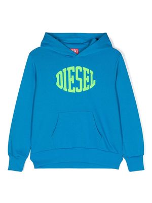 Diesel Kids cotton jersey hoodie - Blue
