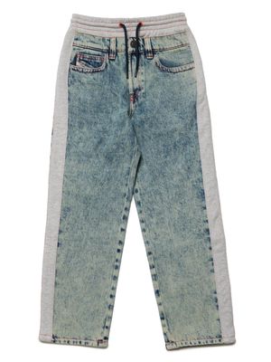 Diesel Kids D-Seri-J panelled jeans - Blue