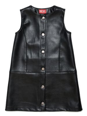 Diesel Kids Daniala faux-leather minidress - Black