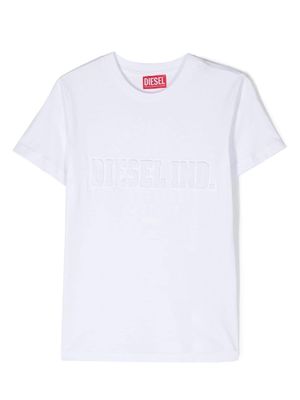 Diesel Kids debossed-logo detail T-shirt - White